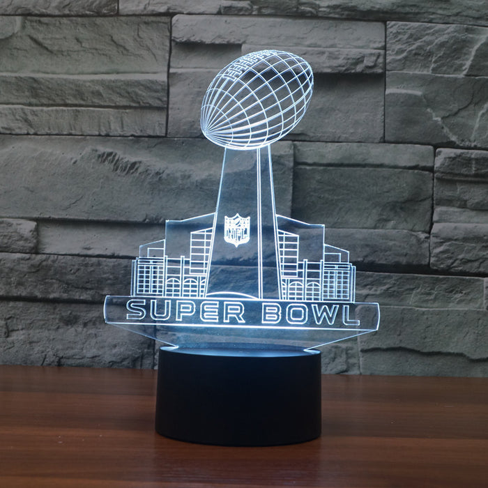 NFL Inspired Super Bowl 3D Optical Illusion Lamp - 3D Optical Lamp