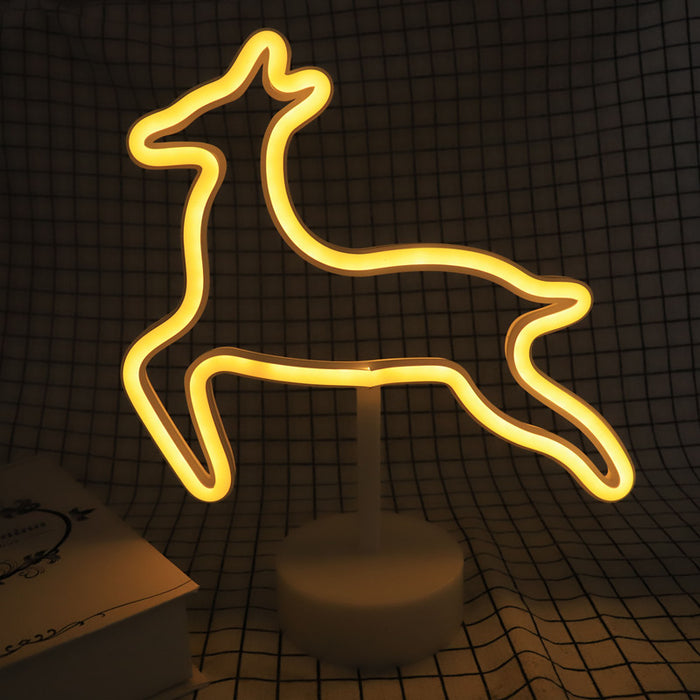 Reindeer Neon Modelling Lamp