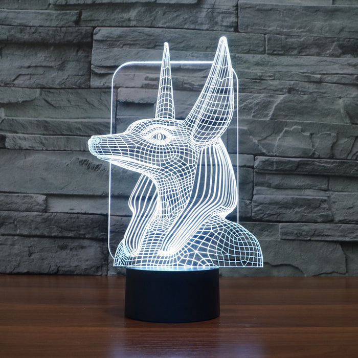 Traditional Egyptian God 3D Optical Illusion Lamp - 3D Optical Lamp