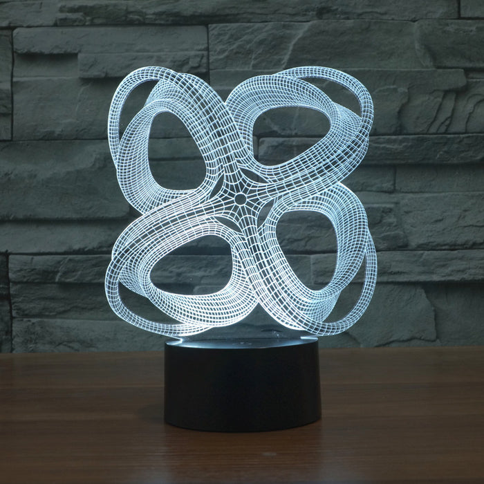 Abstract Impossible Object 3D Optical Illusion Lamp - 3D Optical Lamp
