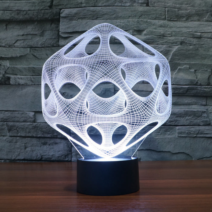 Abstract Prism Structure 3D Optical Illusion Lamp - 3D Optical Lamp