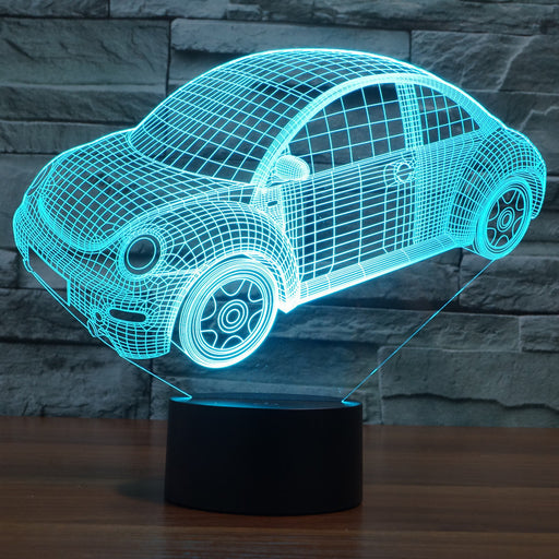 Volkswagen Inspired Beetle Car 3D Optical Illusion Lamp - 3D Optical Lamp