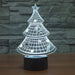 Decorated Christmas Tree 3D Optical Illusion Lamp - 3D Optical Lamp