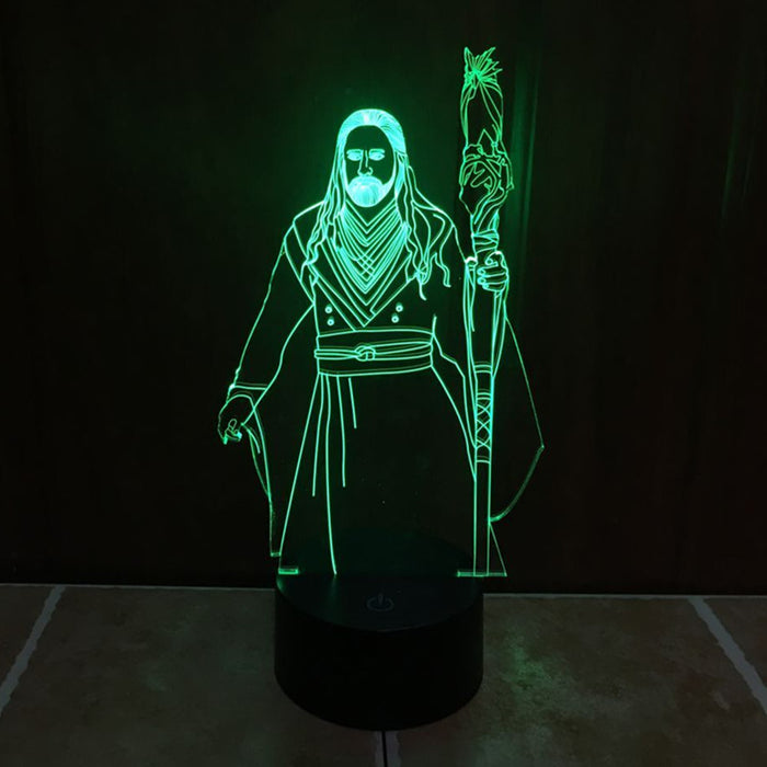Warcraft Inspired Medivh 3D Optical Illusion Lamp - 3D Optical Lamp