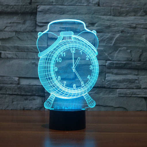 Retro Analog Clock 3D Optical Illusion Lamp - 3D Optical Lamp