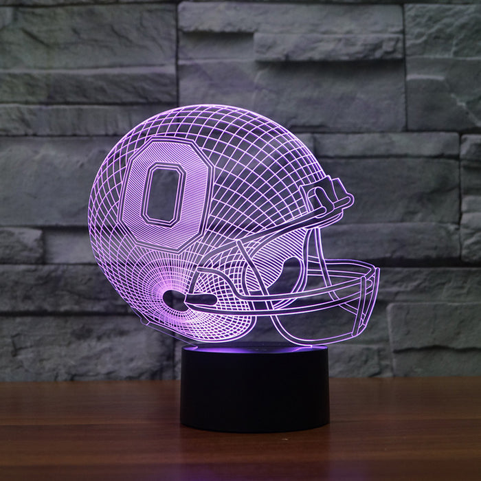 NCAA Ohio State Football Inspired 3D Optical Illusion Lamp - 3D Optical Lamp