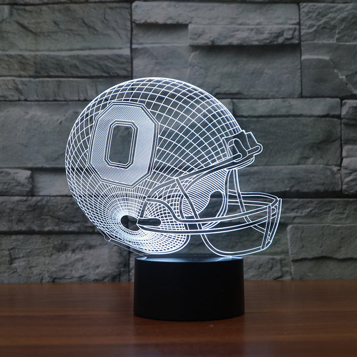 NCAA Ohio State Football Inspired 3D Optical Illusion Lamp - 3D Optical Lamp