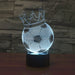 Crowned Soccer Ball Trophy 3D Optical Illusion Lamp - 3D Optical Lamp