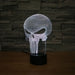 Marvel Inspired Punisher Skull 3D Optical Illusion Lamp - 3D Optical Lamp