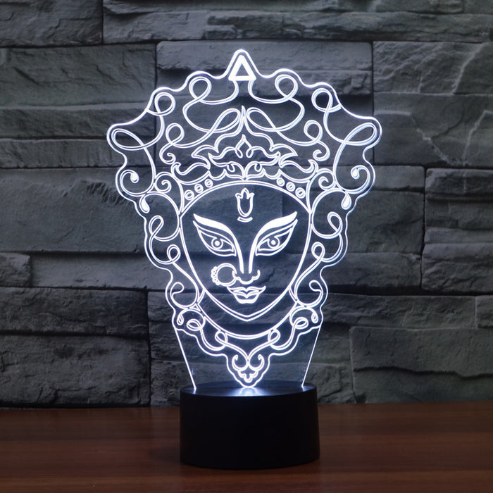 Mysterious & Stylish Mask 3D Optical Illusion Lamp - 3D Optical Lamp