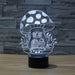 Adorable Mushroom Home 3D Optical Illusion Lamp - 3D Optical Lamp