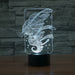 Elegant Sea Horse 3D Optical Illusion Lamp - 3D Optical Lamp
