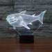 Aggressive Realistic Shark 3D Optical Illusion Lamp - 3D Optical Lamp