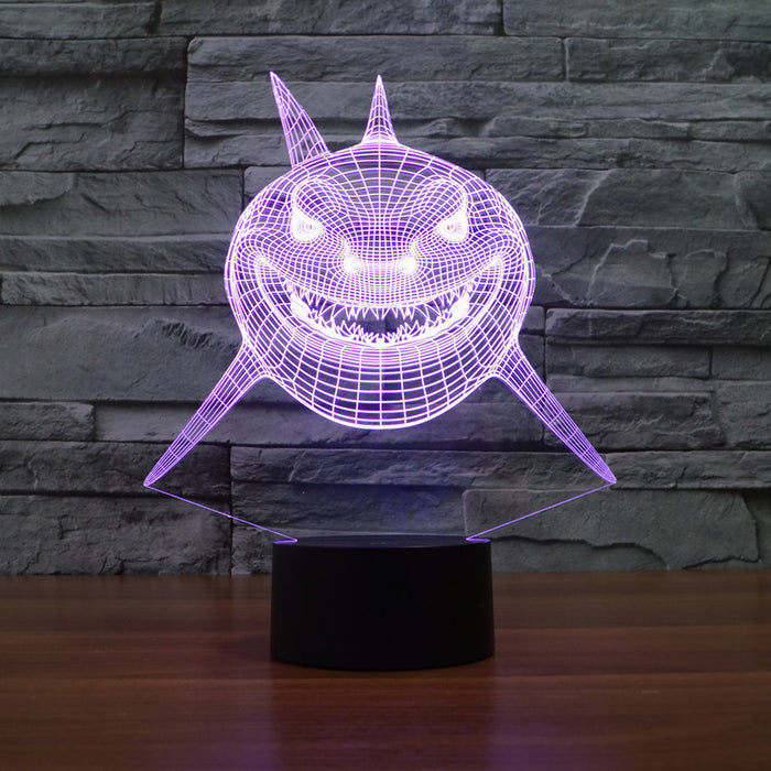 Shark Tale Inspired 3D Optical Illusion Lamp - 3D Optical Lamp