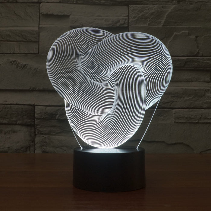 Abstract Multidimension Knot 3D Optical Illusion Lamp - 3D Optical Lamp