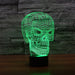 Realistic Angry Skull 3D Optical Illusion Lamp - 3D Optical Lamp