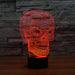 Realistic Angry Skull 3D Optical Illusion Lamp - 3D Optical Lamp