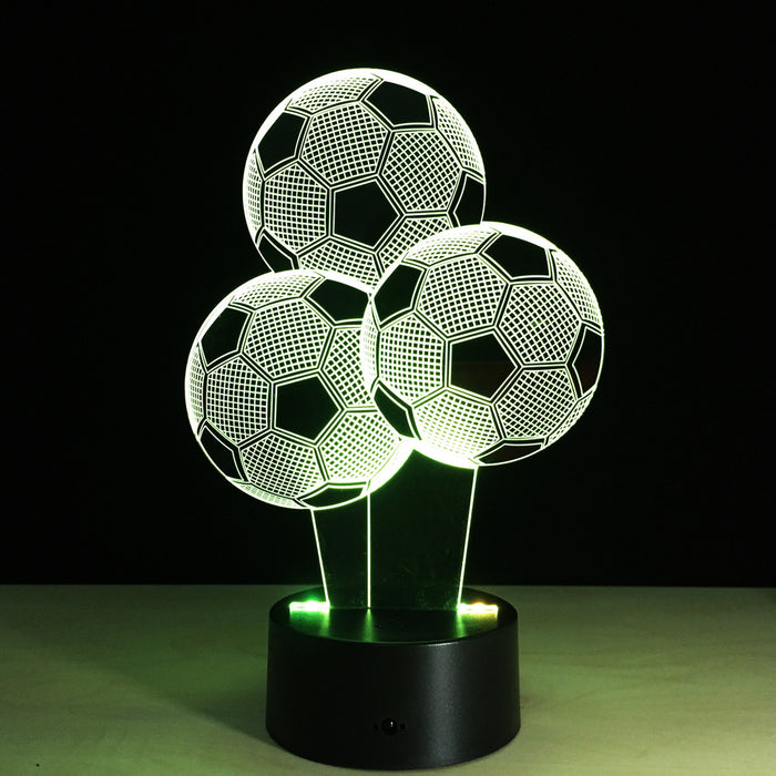 Football Balloons 3D Optical Illusion Lamp - 3D Optical Lamp