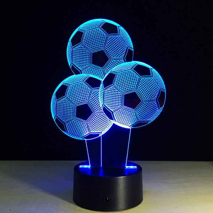 Football Balloons 3D Optical Illusion Lamp - 3D Optical Lamp