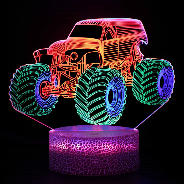 Monster Truck 3D Optical Illusion Lamp