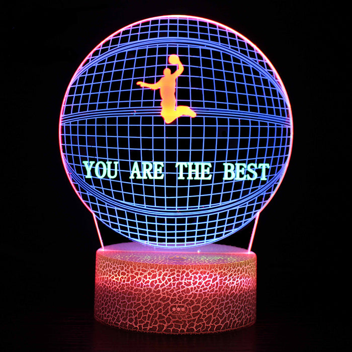 You Are The Best Dunking Man 3D Optical Illusion Lamp