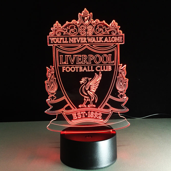 Football Liverpool 3D Optical Illusion Lamp - 3D Optical Lamp