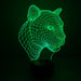 Realistic Panther Bust 3D Optical Illusion Lamp - 3D Optical Lamp