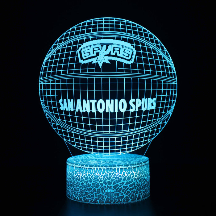 San Antonio Spurs Basketball 3D Optical Illusion Lamp
