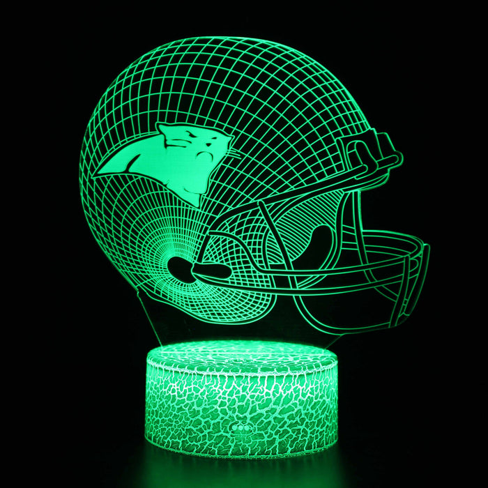 Carolina Panthers Football Helmet 3D Optical Illusion Lamp