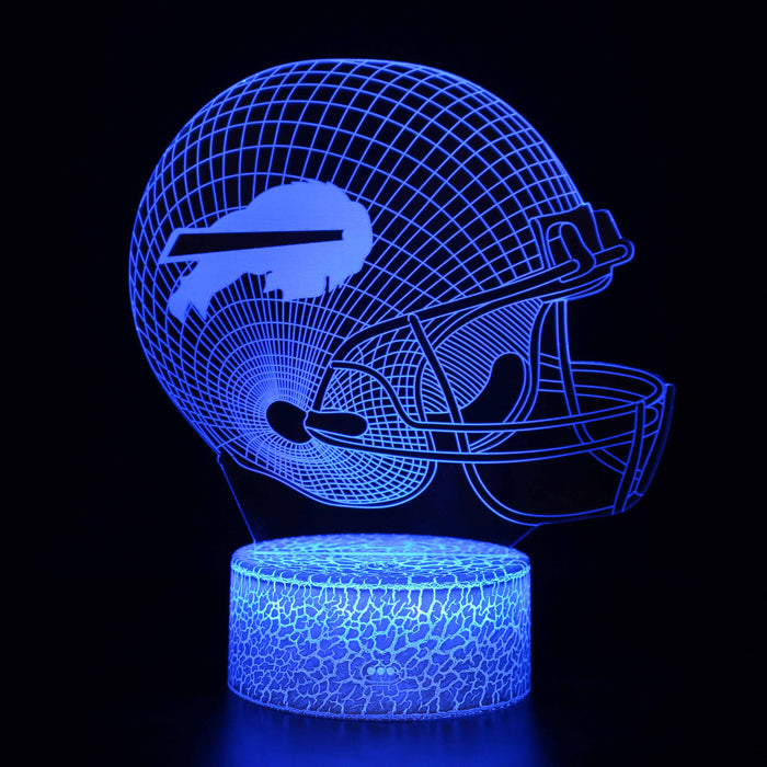 Buffalo Bills Football Helmet 3D Optical Illusion Lamp