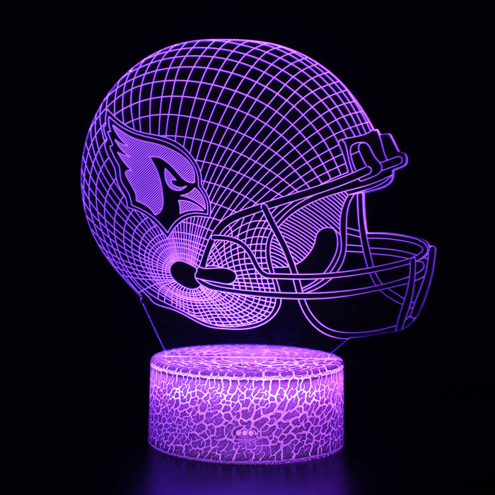 Arizona Cardinals Football Helmet 3D Optical Illusion Lamp