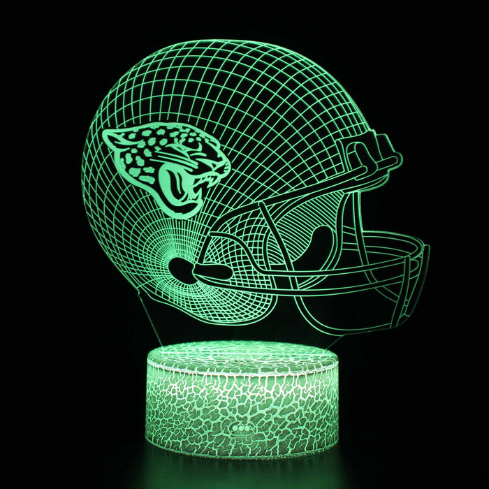 Jacksonville Jaguars Football Helmet 3D Optical Illusion Lamp