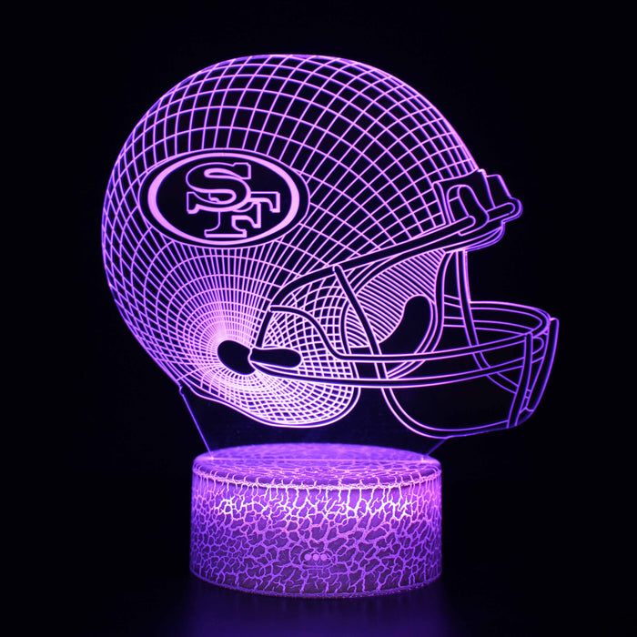 49ers Football Helmet 3D Optical Illusion Lamp