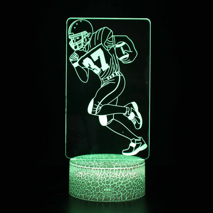 Football Player #37 3D Optical Illusion Lamp