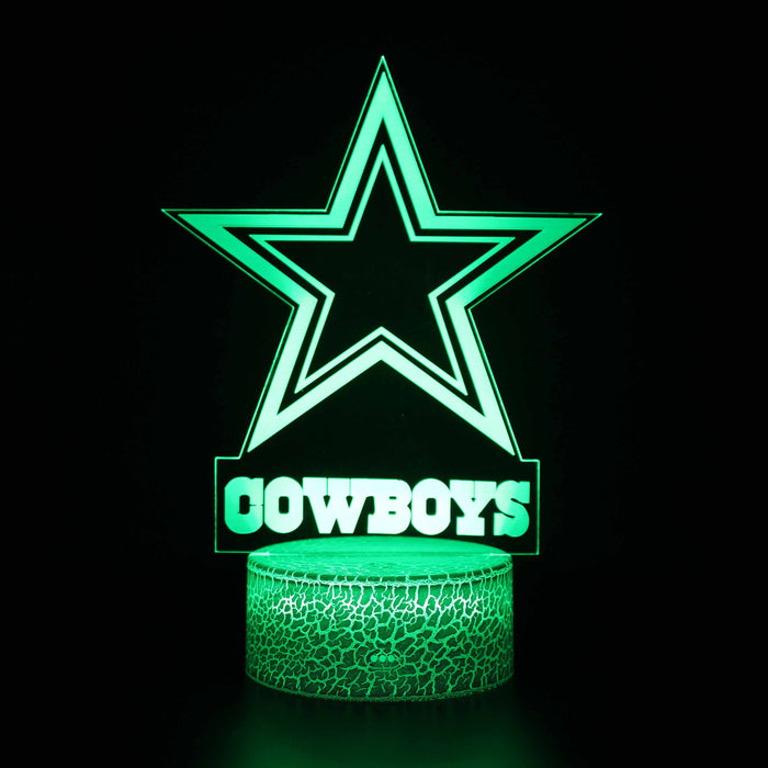 Dallas Cowboys 3D Optical Illusion Lamp