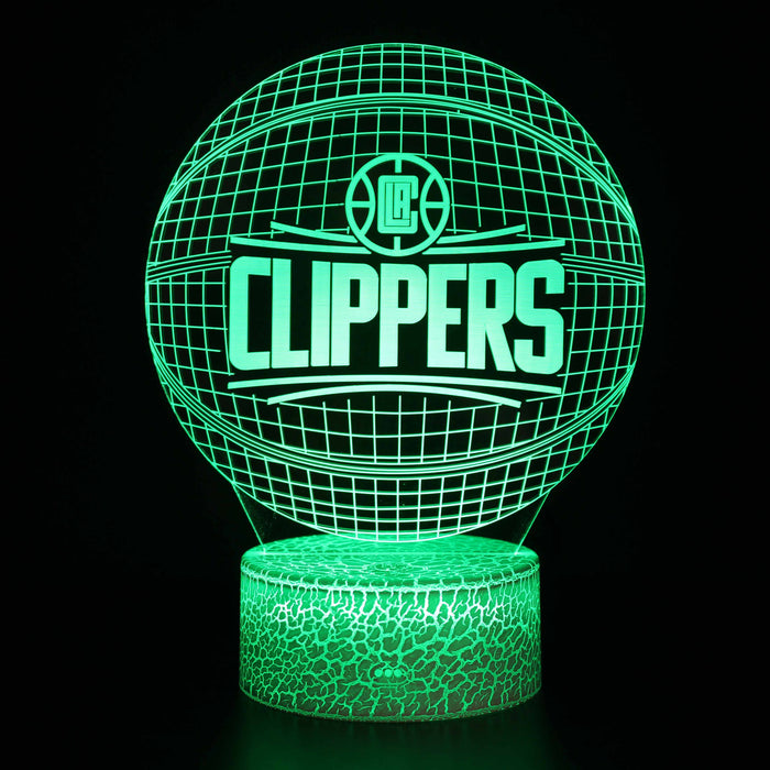 Los Angeles Clippers Basketball 3D Optical Illusion Lamp