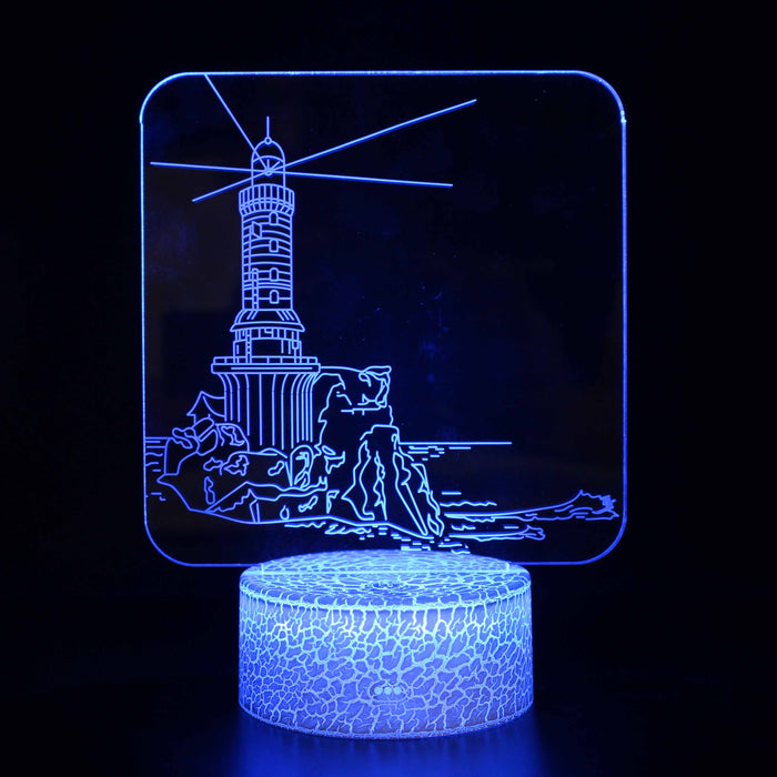 Famous Lighthouse Building 3D Optical Illusion Lamp — 3D Optical Lamp