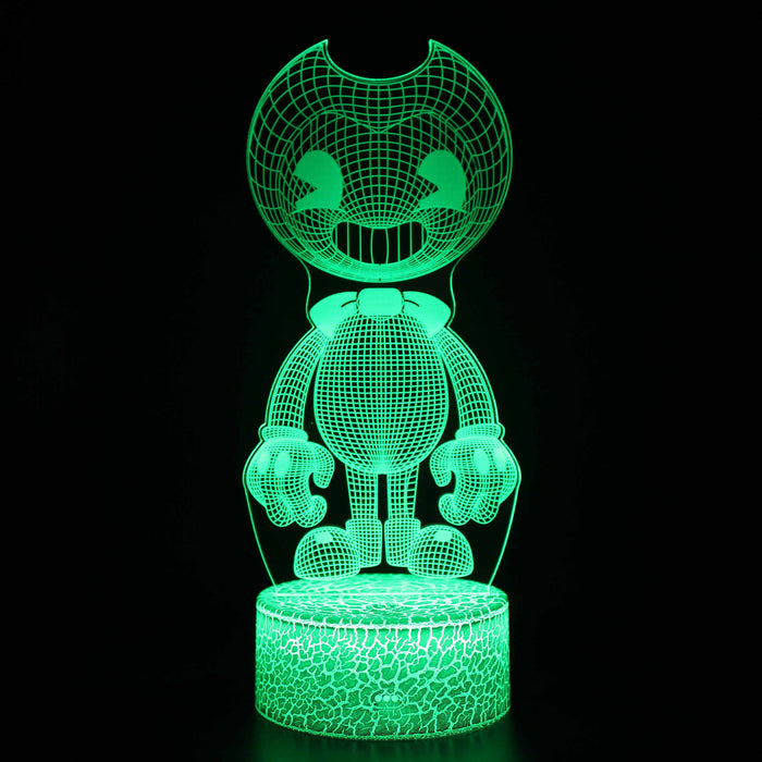 Abstract Bendy & The Ink Machine Cartoon Optical Illusion Lamp