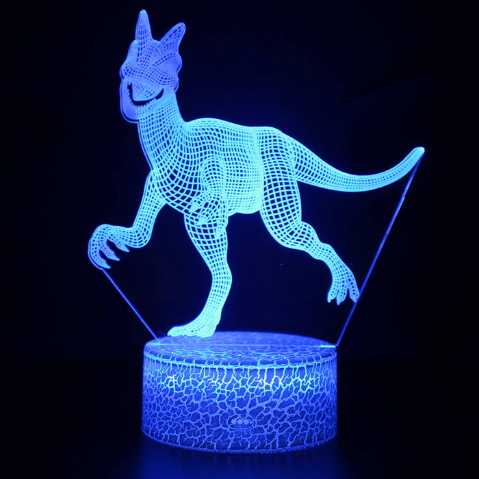Realistic Funny Dinosaur 3D Optical Illusion Lamp