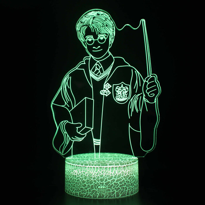 Abstract 3D Harry Potter With The Wand Illusion Lamp