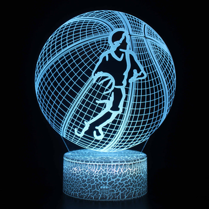 Basketball 3D Optical Illusion Lamp