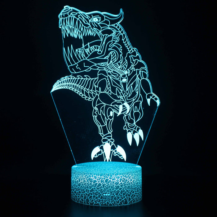 Realistic Scary Dinosaur 3D Optical Illusion Lamp
