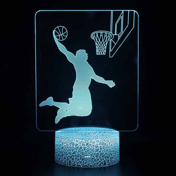 Basketball Player 3D Optical Illusion Lamp