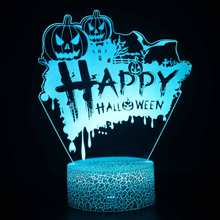 Happy Halloween 3D Optical Illusion Lamp