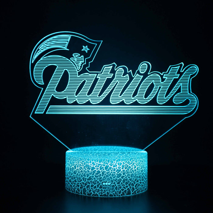 New England Patriots 3D Optical Illusion Lamp
