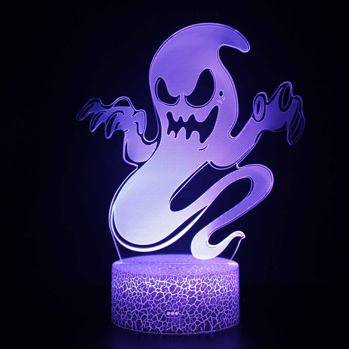 Halloween Spooky Ghost 3D Optical Illusion Lamp