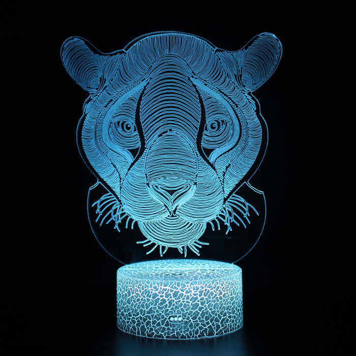 Realistic Lion 3D Optical Illusion Lamp