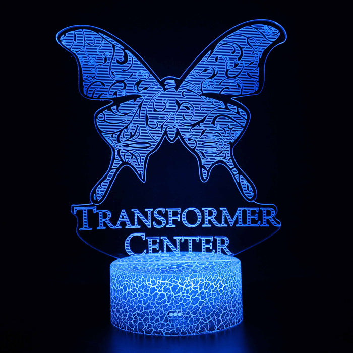 Butterfly Transformer Center 3D Optical Illusion Lamp