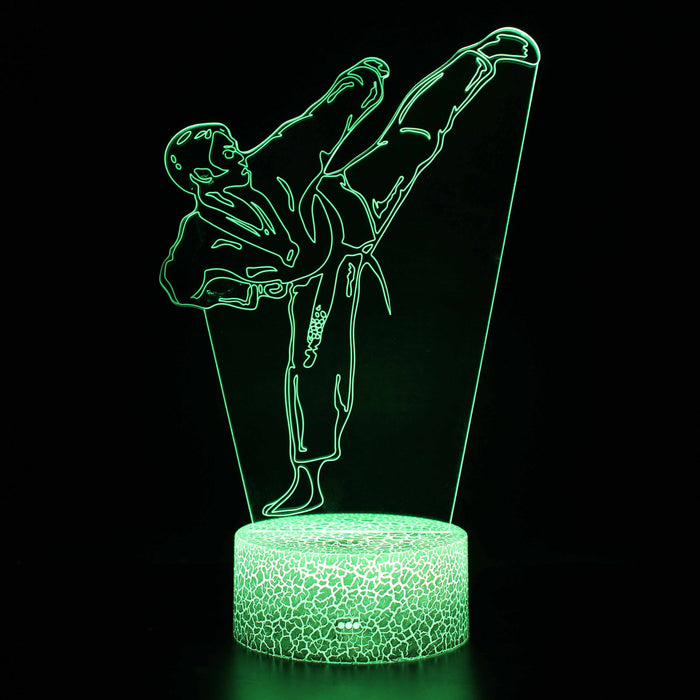 Karate 3D Optical Illusion Lamp