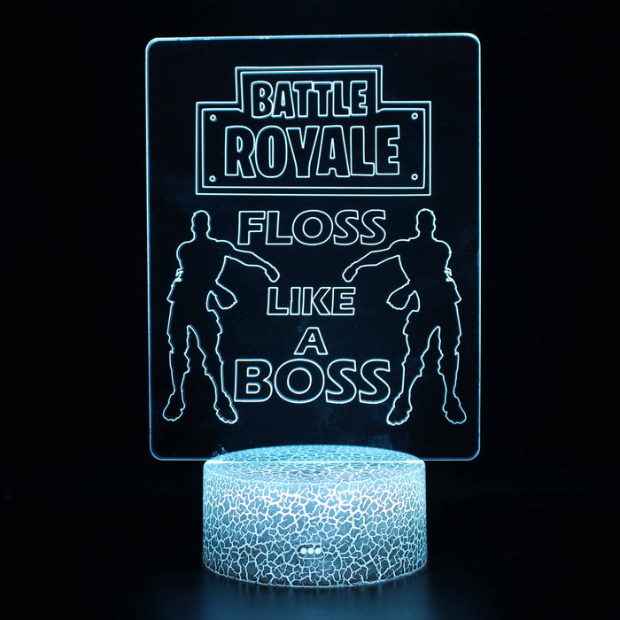 Fortnite Battle Royale Floss Like A Boss 3D Optical Illusion Lamp